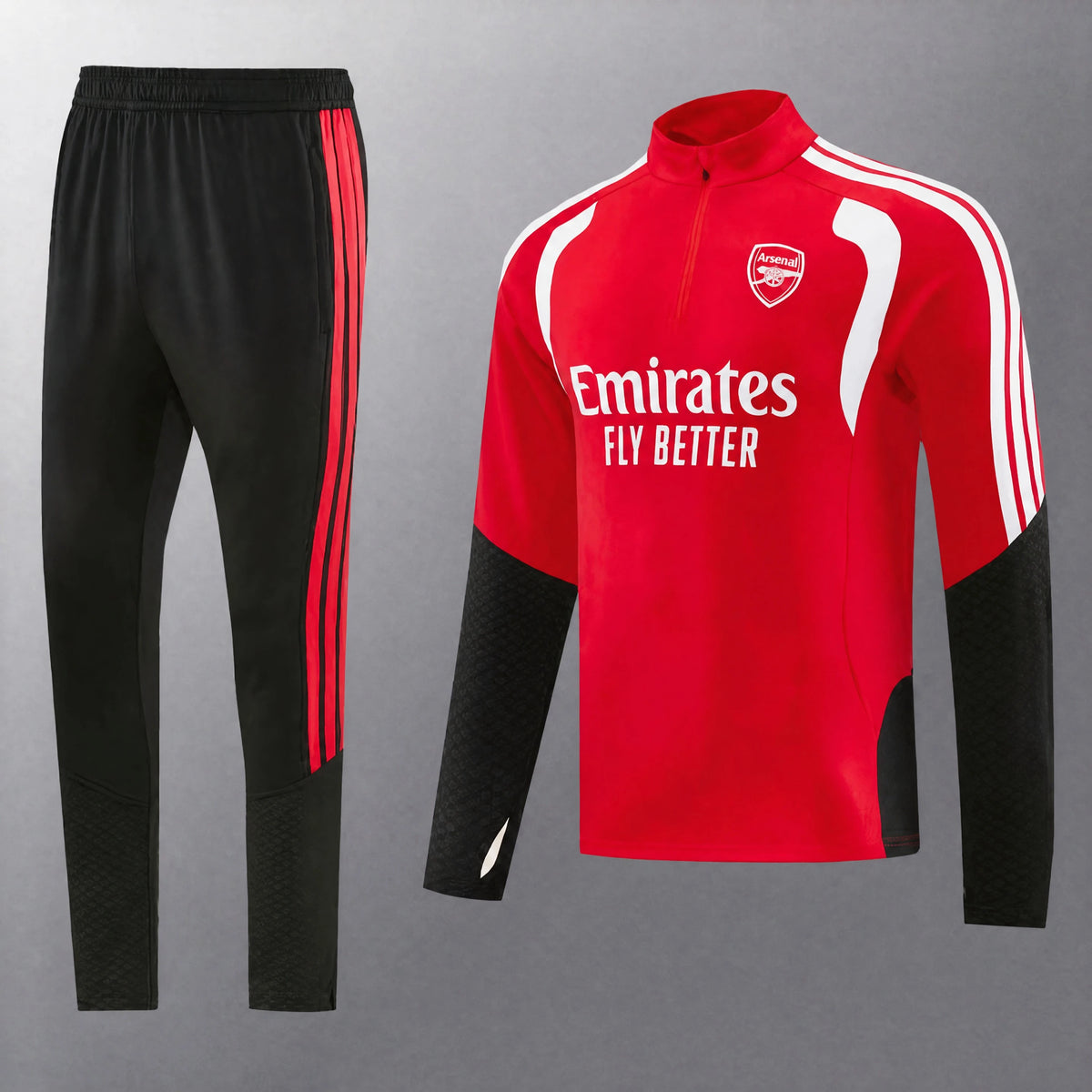 SURVÊTEMENT ARSENAL 26/27 ROUGE DEMI-ZIP
