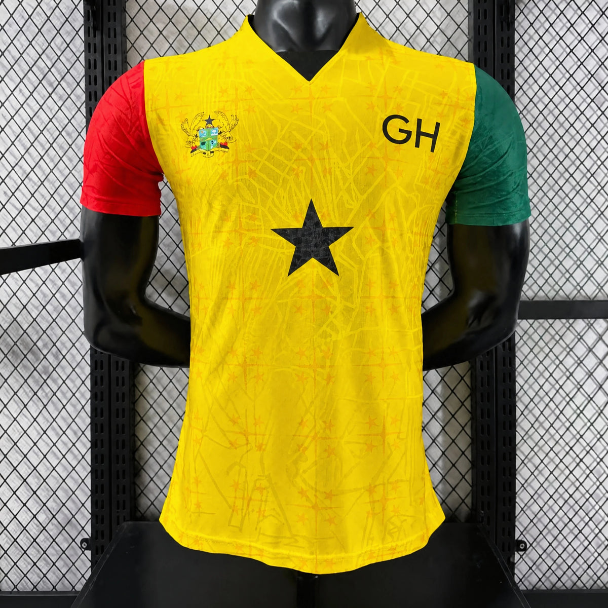MAILLOT GHANA PLAYER 2026 BLANC MANCHES JAUNES