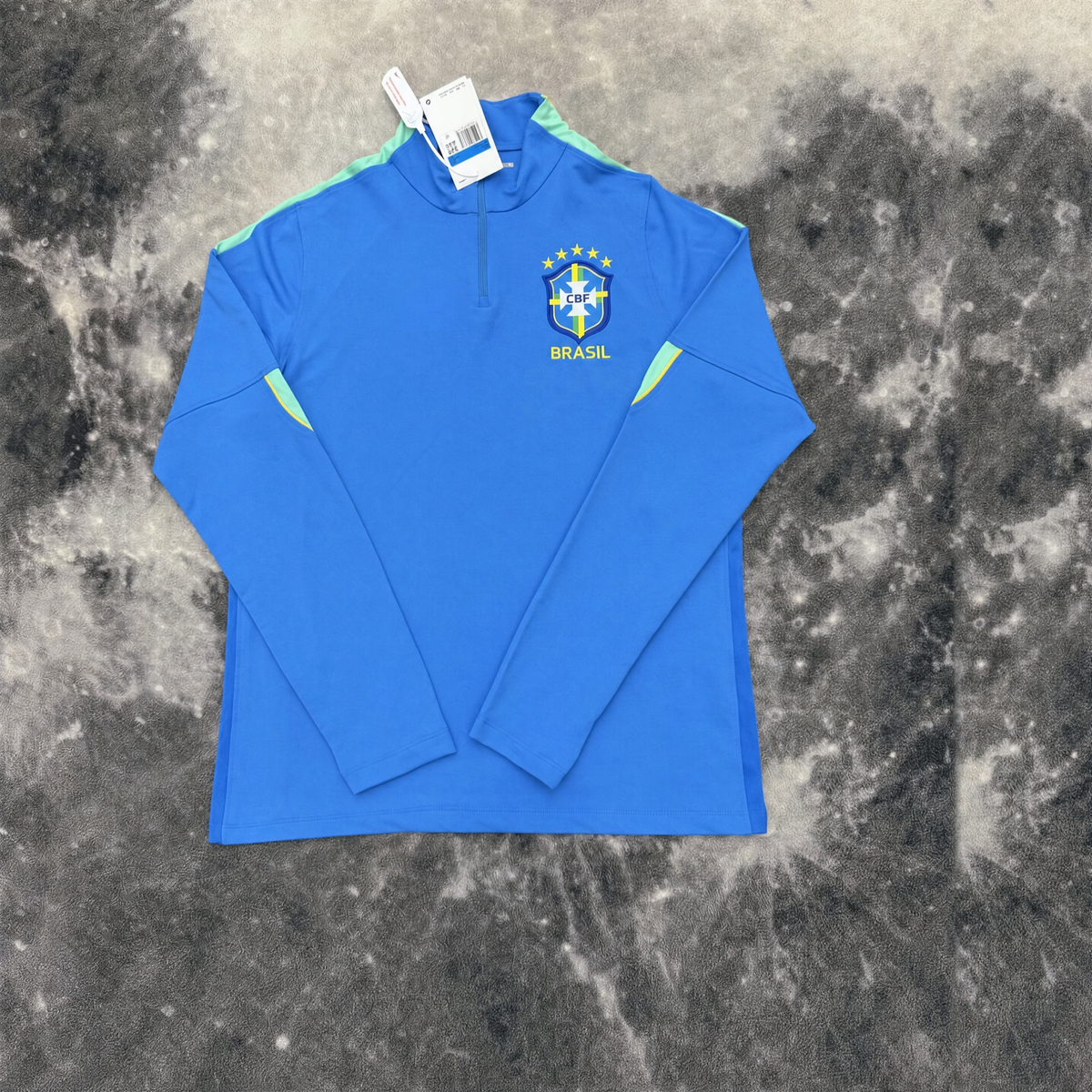 PULL ZIPPÉ BRÉSIL X BLEU