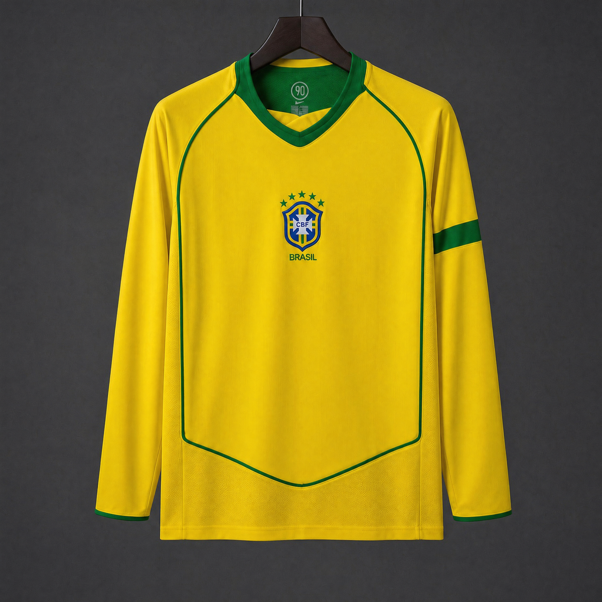 MAILLOT MANCHES LONGUES BRÉSIL RÉTRO 2004 DOMICILE