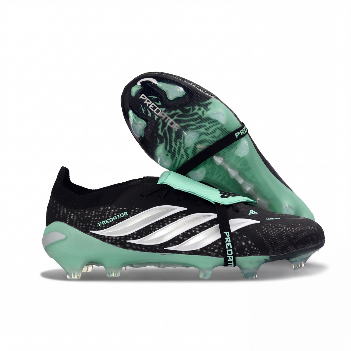 CRAMPONS 26 PREDATOR ELITE TONGUE FG NOIR ET VERT
