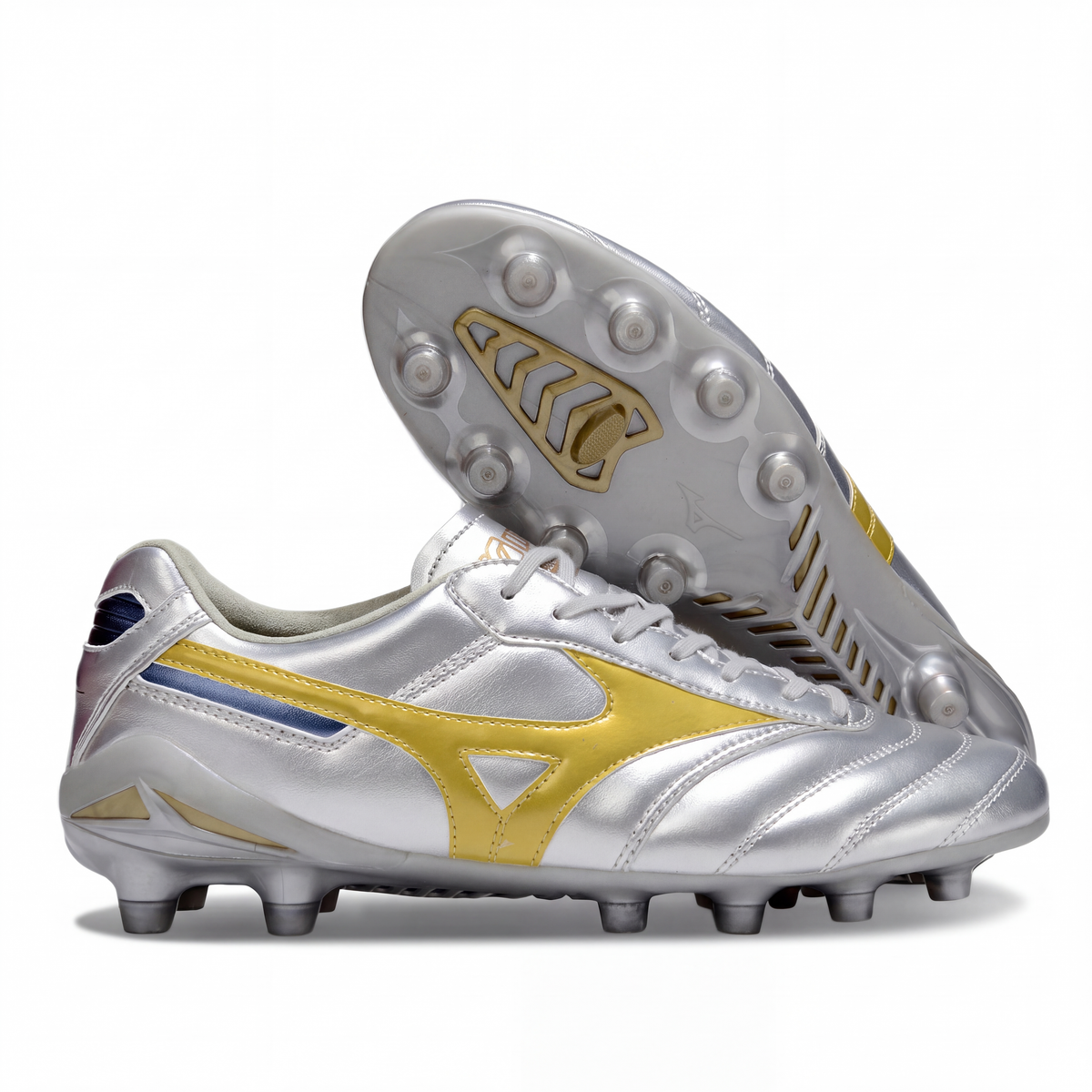 CRAMPONS MORELIA 2 FG GRIS ET OR