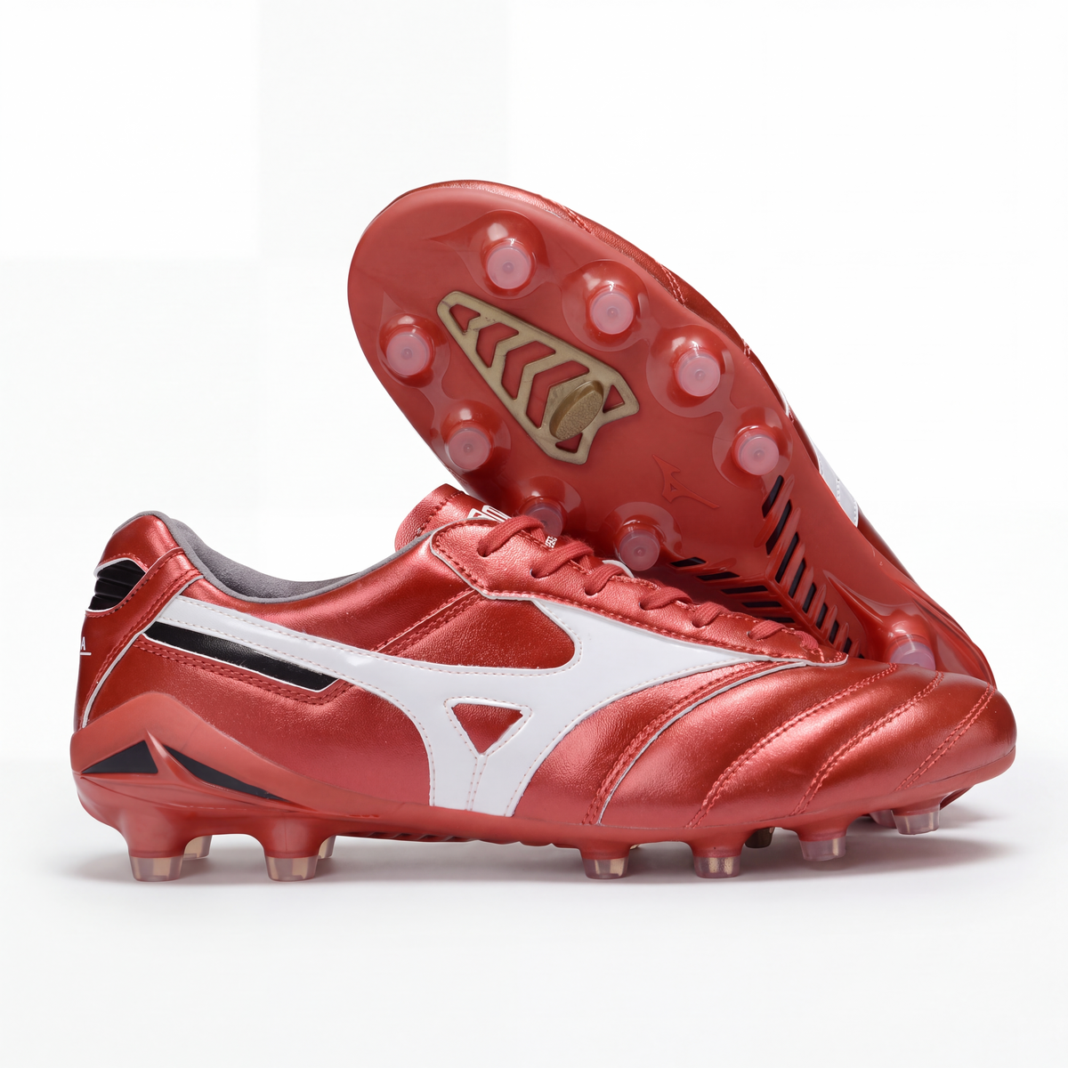 CRAMPONS MORELIA 2 FG ROUGE
