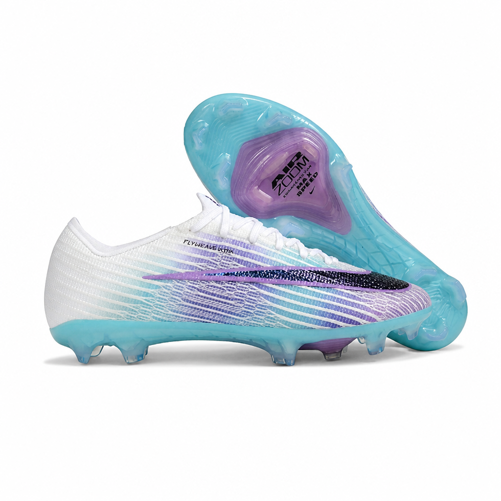 CRAMPONS AIR ZOOM MERCURIAL VAPOR 17 ELITE CR7 FG BLANC JADE ET VIOLET