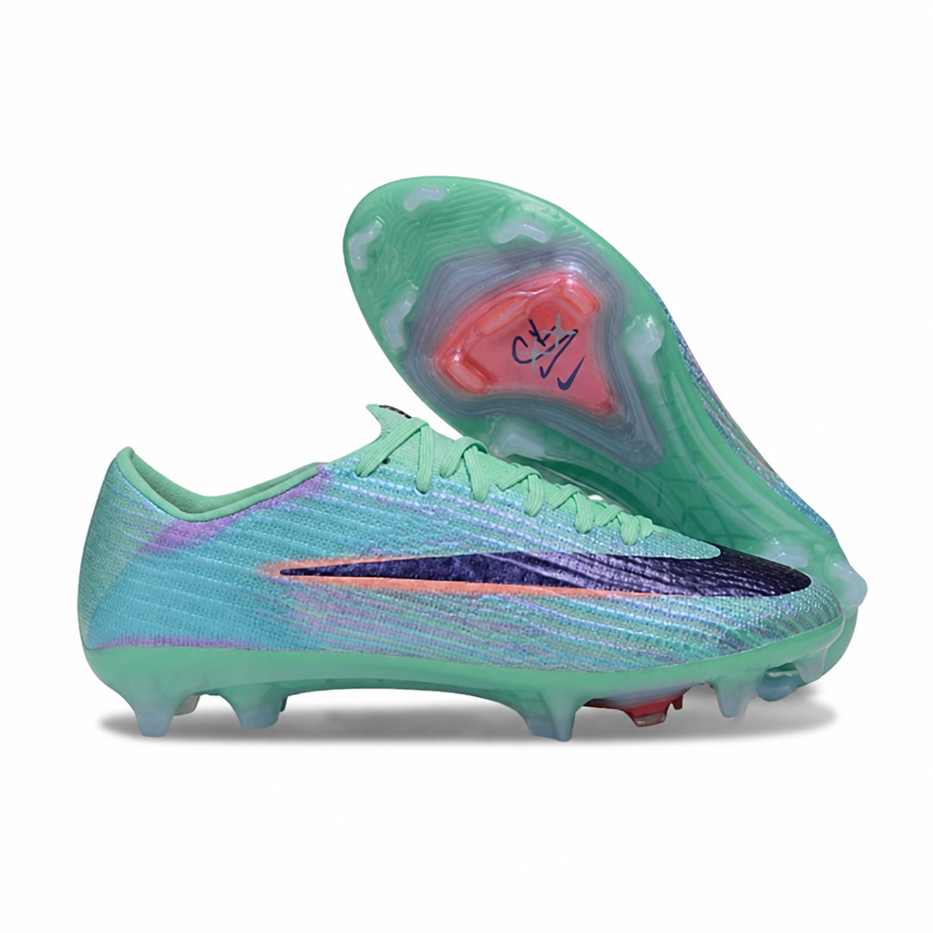 CRAMPONS AIR ZOOM MERCURIAL VAPOR 17 ELITE CR7 FG VERT D'EAU