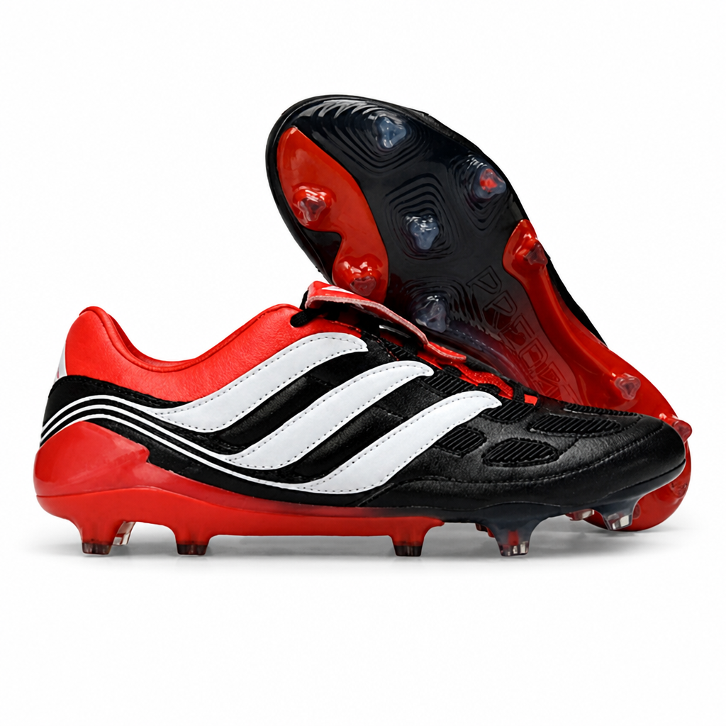 CRAMPONS PREDATOR RÉÉDITION FG NOIR ET ROUGE