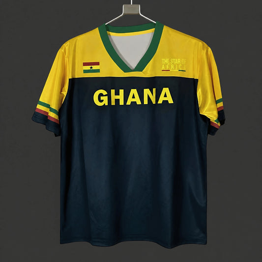 MAILLOT GHANA 2026 STAR OF AFRICA JAUNE ET NOIR