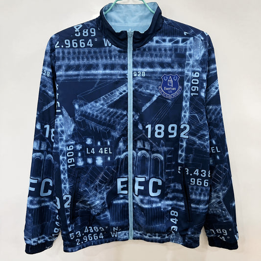 VESTE EVERTON COUPE-VENT 25/26 RÉVERSIBLE BLEU MARINE