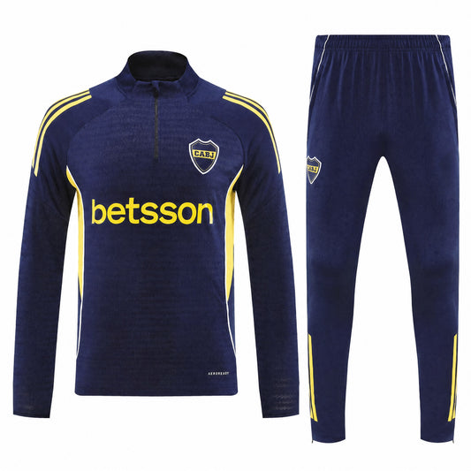 SURVÊTEMENT BOCA JUNIORS 25/26 BLEU MARINE ET JAUNE