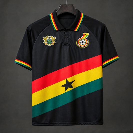 MAILLOT GHANA 2026 POLO NOIR