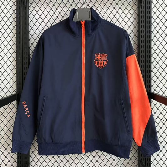 VESTE BARCELONE COUPE-VENT 25/26 BLEU MARINE ET ORANGE
