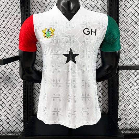MAILLOT GHANA PLAYER 2026 BLANC MANCHES ROUGE ET VERT
