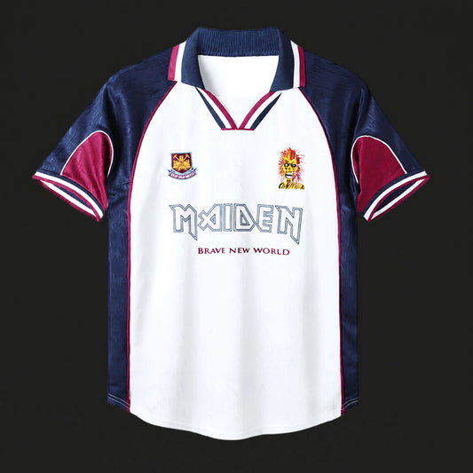 MAILLOT RÉTRO WEST HAM X IRON MAIDEN 1999/01 EXTÉRIEUR BLANC