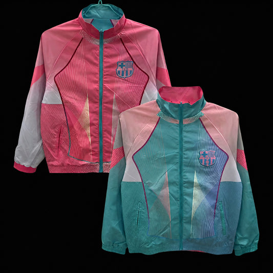 VESTE BARCELONE COUPE-VENT 25/26 RÉVERSIBLE ROSE ET BLEU