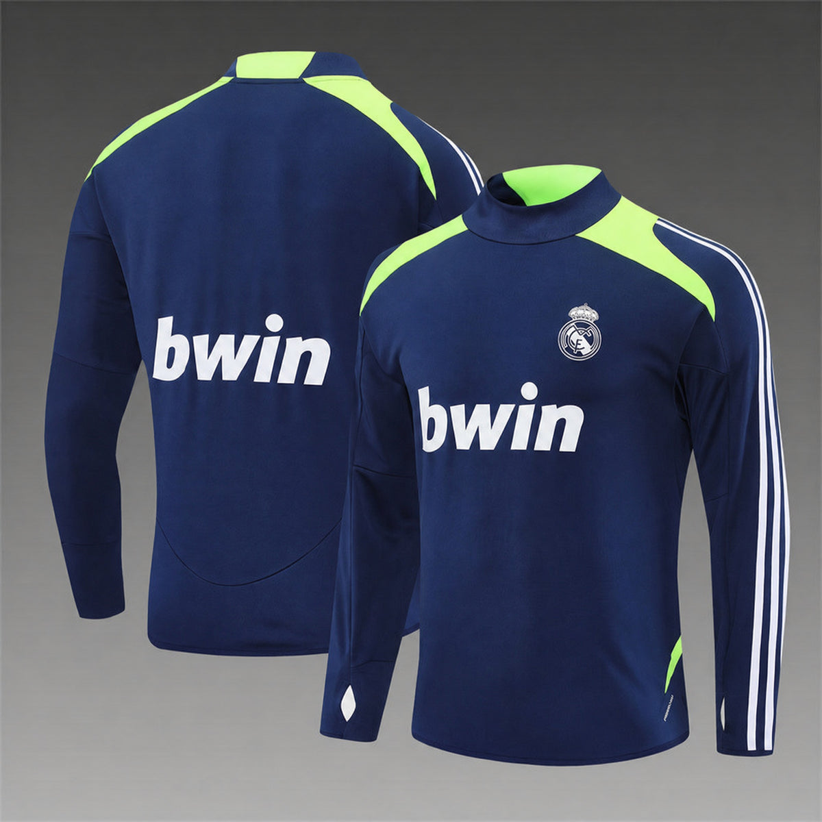 VESTE REAL MADRID VINTAGE 2012/13 BLEU ROI DEMI-ZIP