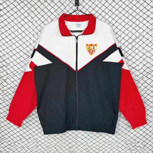 VESTE SÉVILLE COUPE-VENT VINTAGE 1992/93 BLANC NOIR ROUGE