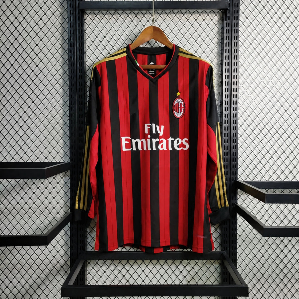 MAILLOT MANCHES LONGUES AC MILAN RÉTRO 2013/14 DOMICILE