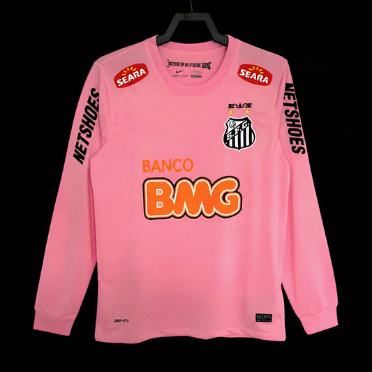 MAILLOT MANCHES LONGUES SANTOS RÉTRO 2012/13 EXTÉRIEUR ROSE