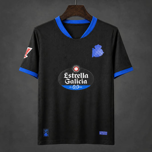 MAILLOT LA COROGNE 26/27 EXTÉRIEUR NOIR