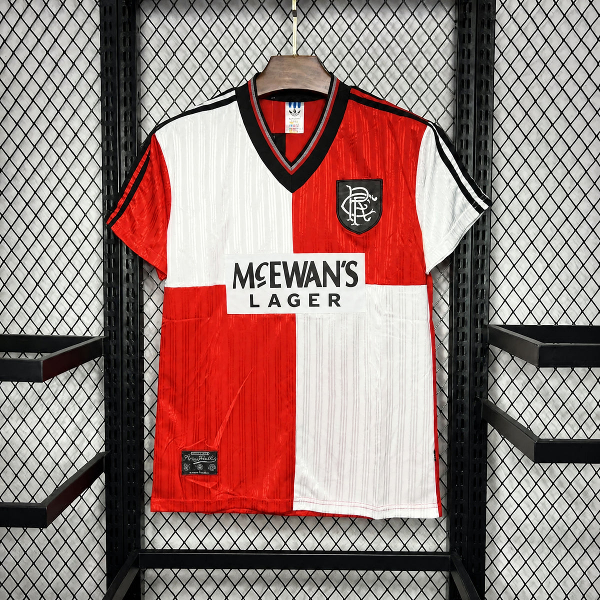 MAILLOT RÉTRO RANGERS 1995/96 EXTÉRIEUR BLANC ET ROUGE