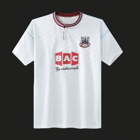 MAILLOT RÉTRO WEST HAM 1989/90 EXTÉRIEUR BLANC