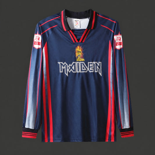 MAILLOT MANCHES LONGUES RÉTRO WEST HAM X IRON MAIDEN 1998/99 BLEU MARINE