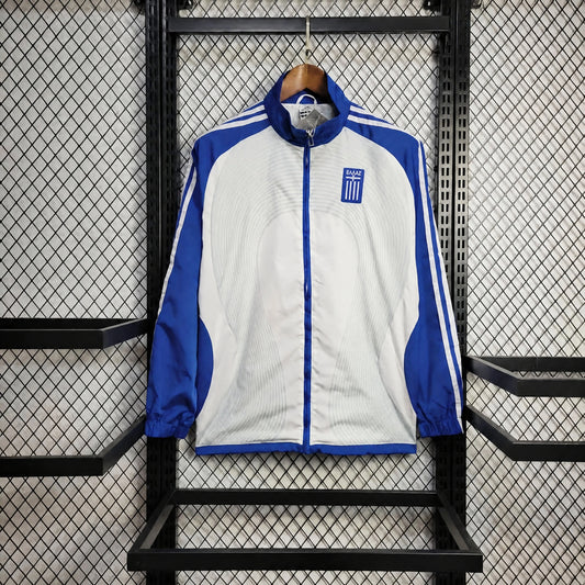 VESTE GRÈCE COUPE-VENT 2025 BLANC ET BLEU