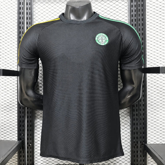 MAILLOT CELTIC PLAYER 26/27 NOIR RAYURE JAUNE VERT