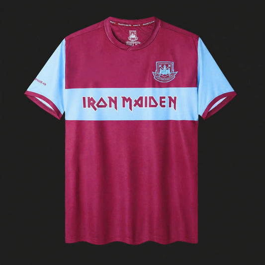 MAILLOT RÉTRO WEST HAM X IRON MAIDEN 2022/23 BORDEAUX ET BLEU
