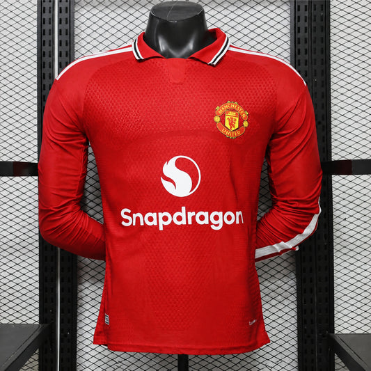 MAILLOT MANCHES LONGUES MANCHESTER UNITED PLAYER 26/27 POLO ROUGE