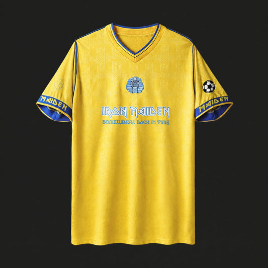 MAILLOT RÉTRO WEST HAM X IRON MAIDEN 2018 JAUNE
