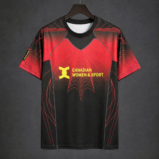 MAILLOT CANADA 2026 AVANT-MATCH NOIR ROUGE