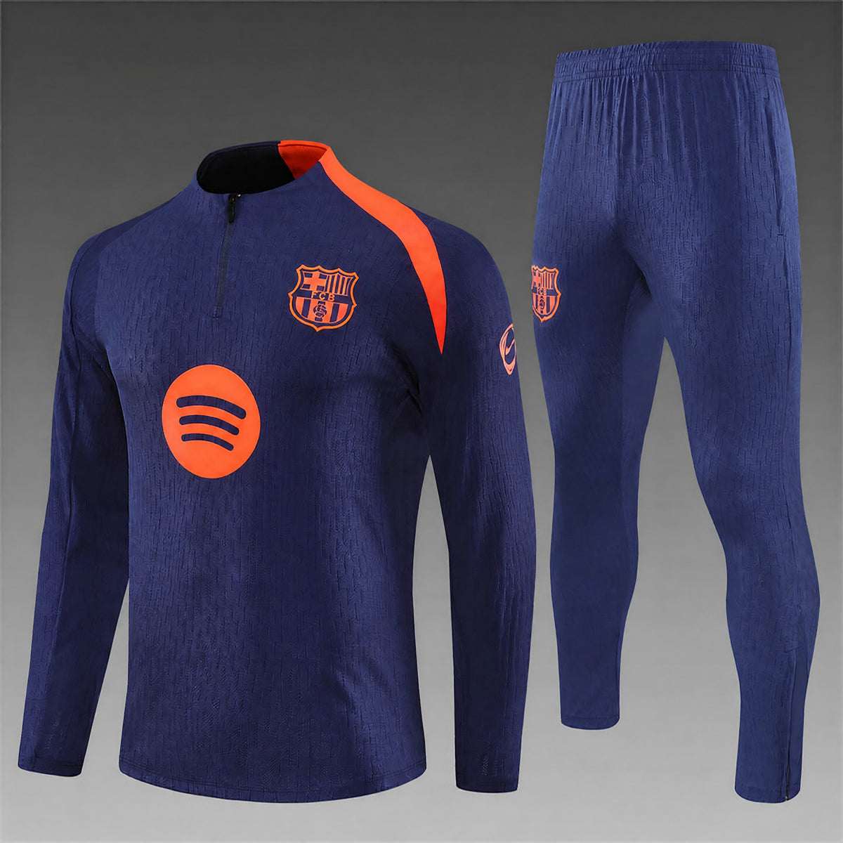 SURVÊTEMENT BARCELONE PLAYER 25/26 T90 BLEU ROI DEMI-ZIP