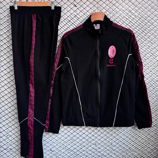 SURVÊTEMENT AC MILAN 25/26 NOIR ET ROSE COUPE-VENT