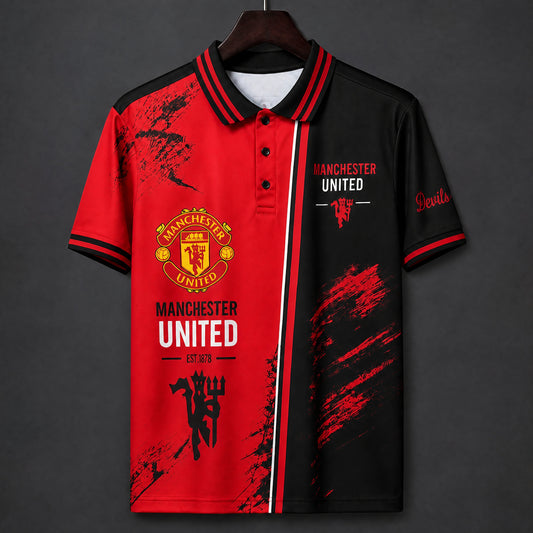 MAILLOT MANCHESTER UNITED ÉDITION SPÉCIALE 26/27 ENTRAINEMENT ROUGE NOIR