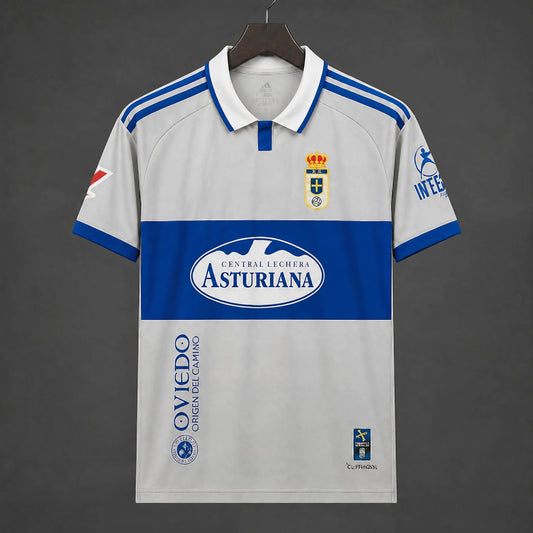 MAILLOT REAL OVIEDO 26/27 EXTÉRIEUR GRIS CLAIR