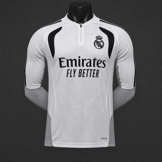 MAILLOT MANCHES LONGUES REAL MADRID PLAYER 26/27 BLANC
