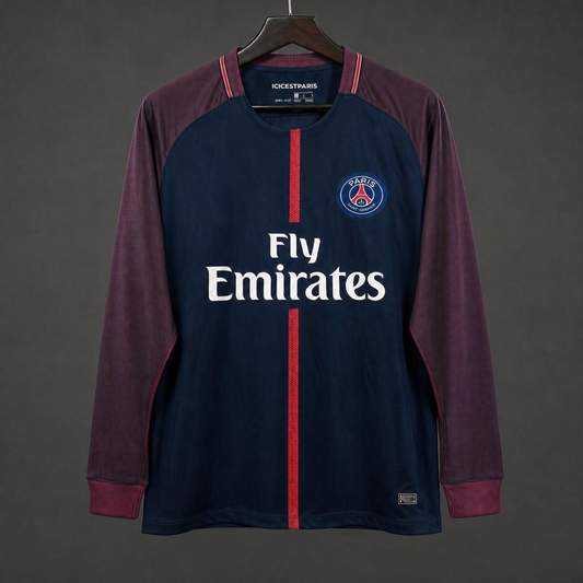 MAILLOT MANCHES LONGUES PSG RÉTRO 2017/18 ROUGE