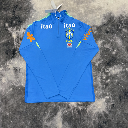 PULL ZIPPÉ BRÉSIL X BLEU ITAÙ