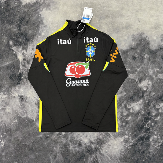 PULL ZIPPÉ BRÉSIL X NOIR ITAÙ + LOGO
