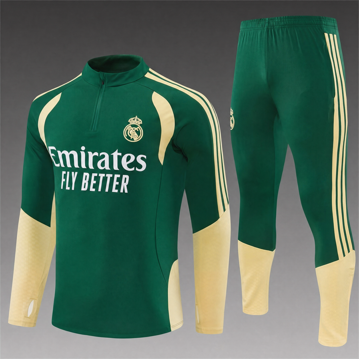 SURVÊTEMENT REAL MADRID 2026 VERT ET JAUNE