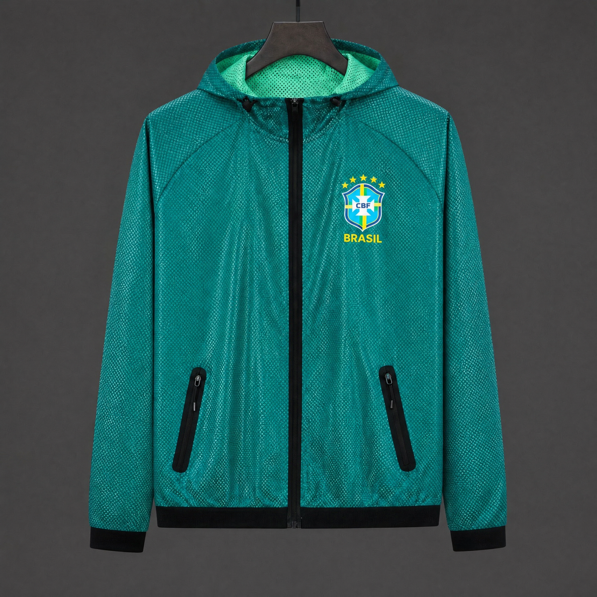 VESTE BRÉSIL COUPE-VENT 2026 VERT