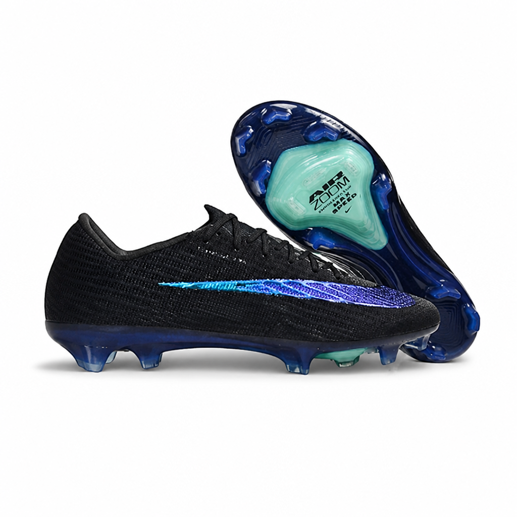 CRAMPONS AIR ZOOM MERCURIAL VAPOR 17 ELITE CR7 FG NOIR ET BLEU