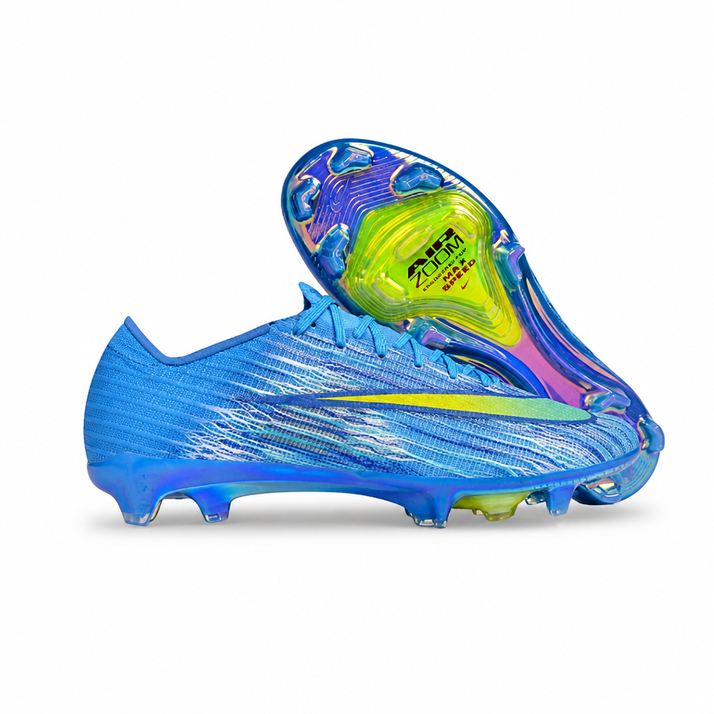 CRAMPONS AIR ZOOM MERCURIAL VAPOR 17 ELITE CR7 FG BLEU CIEL ET JAUNE