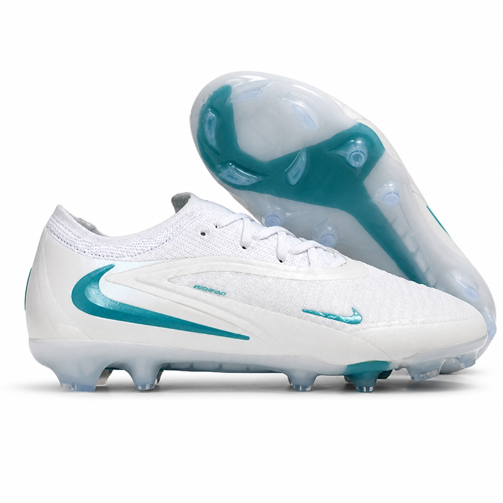 CRAMPONS PHANTOM GX III ELITE FG BLANC ET TURQUOISE