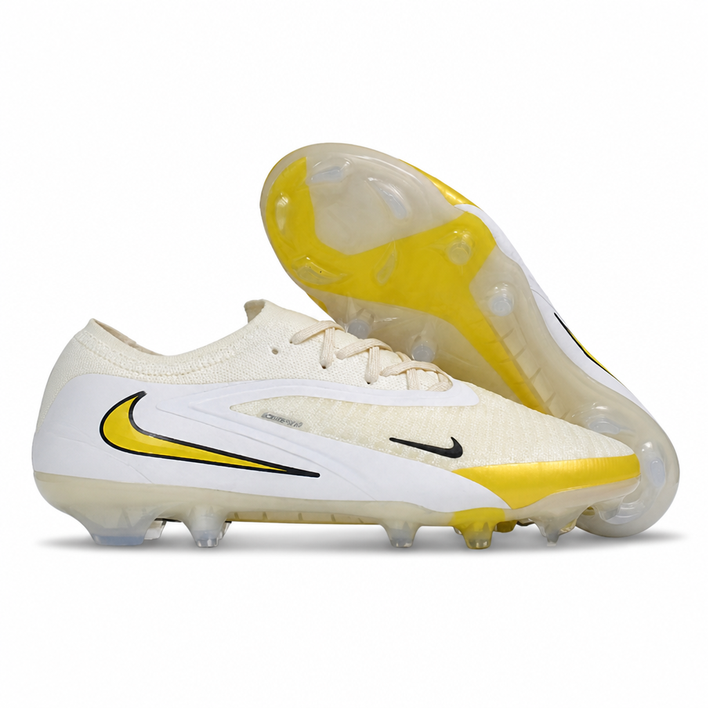 CRAMPONS PHANTOM GX III ELITE FG BLANC ET JAUNE