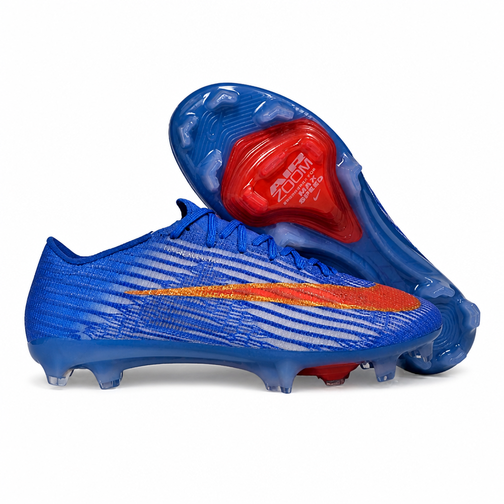 CRAMPONS AIR ZOOM MERCURIAL VAPOR 17 ELITE CR7 FG BLEU ET ROUGE