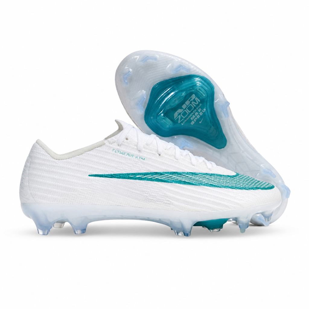 CRAMPONS AIR ZOOM MERCURIAL VAPOR 17 ELITE CR7 FG BLANC ET TURQUOISE