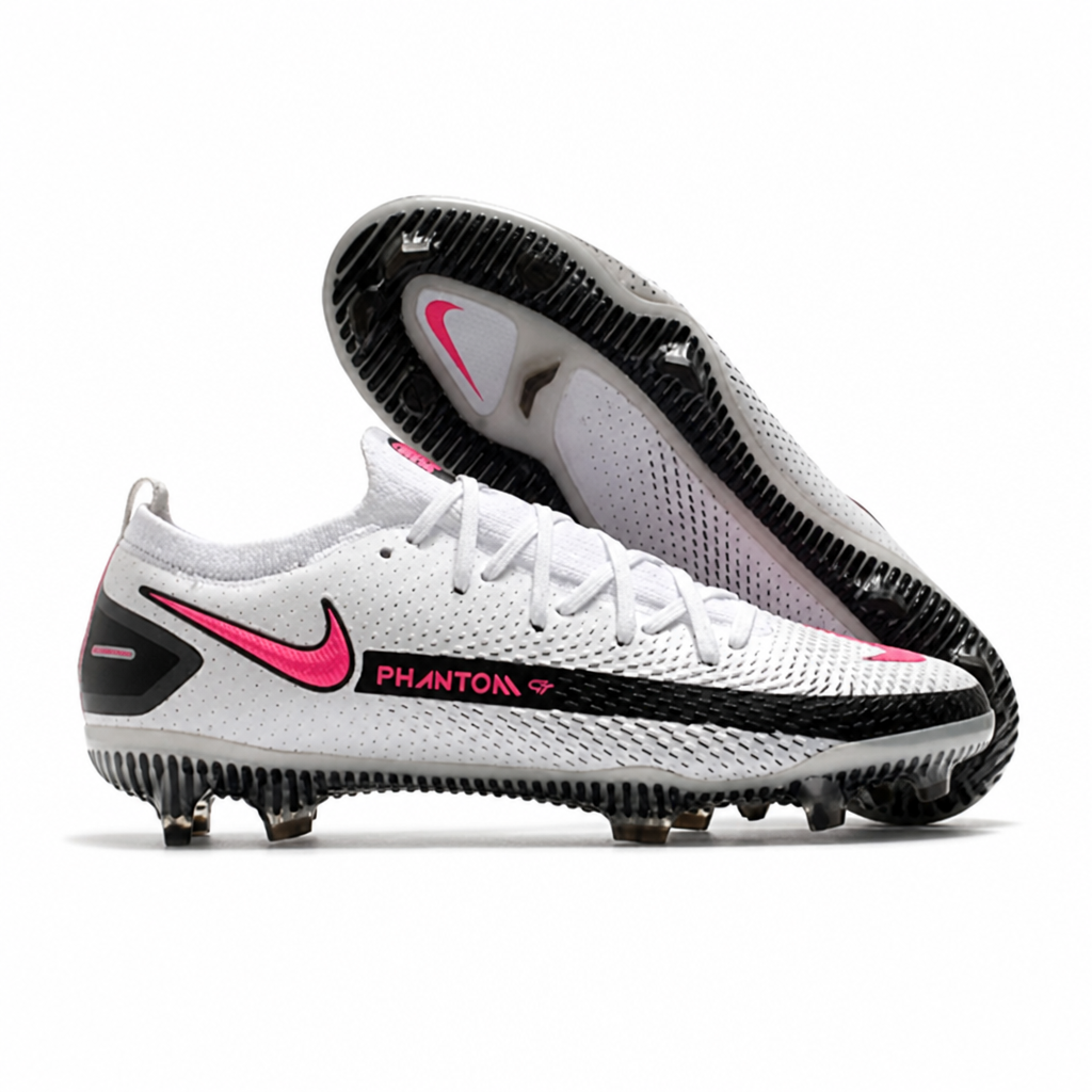 CRAMPONS PHANTOM GT ELITE FG BLANC ET ROSE